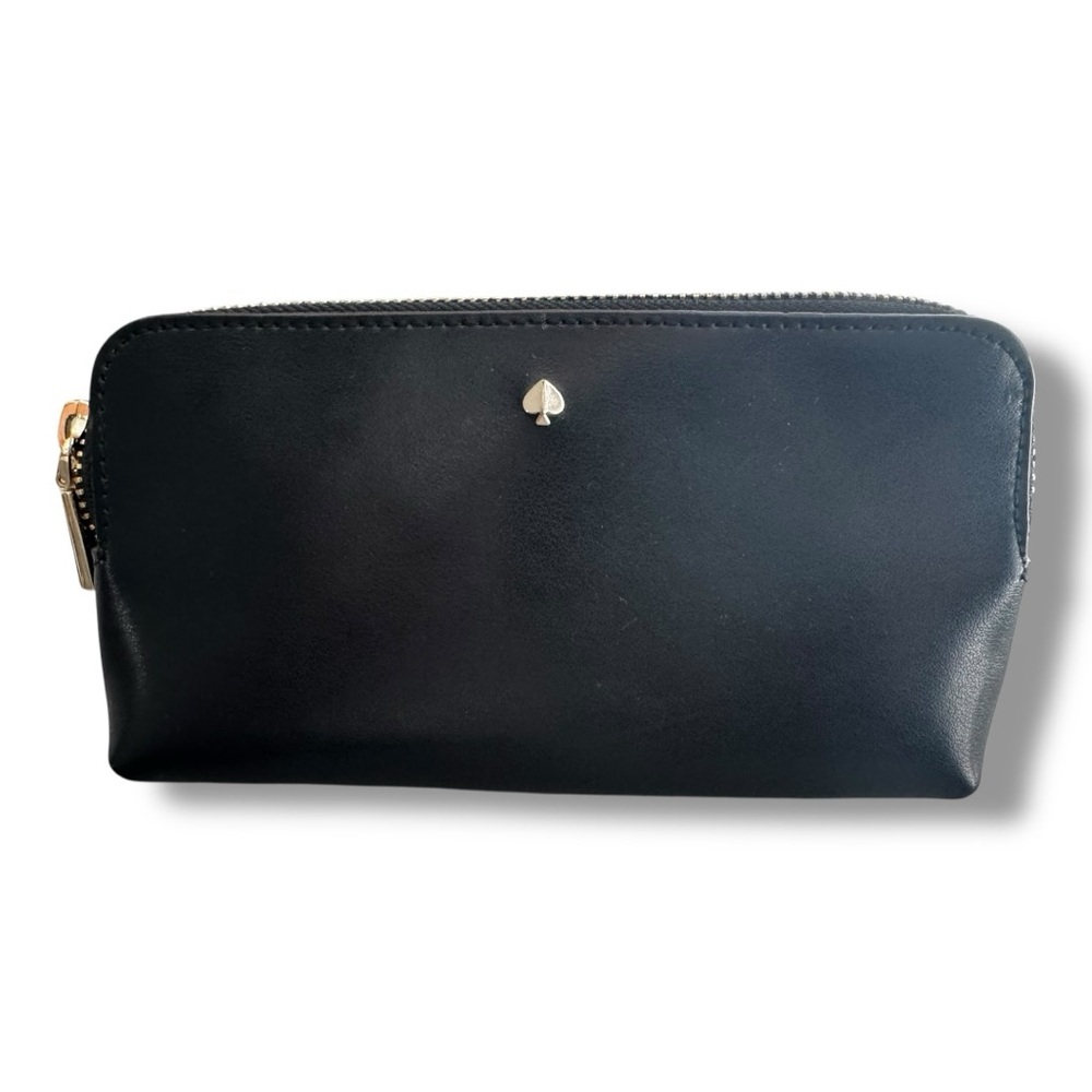 Kate Spade Belted Wallet – Black Leather with Silver Zipper - Picture 3 of 5